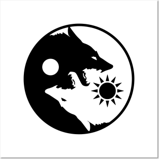 The Wolves Within Yin and Yang Symbol Posters and Art